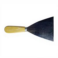 IMPA 613677 Couteau à enduire mural industriel en acier au carbone avec manche en bois marin 100 mm