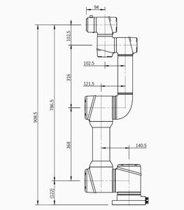 Robot collaboratif haute performance AUBO-i7H 6 axes, charge utile de 7 kg, rayon d'action de 786,5 mm, pour palettisation et pulvérisation AUBO-CB - Product Image 1