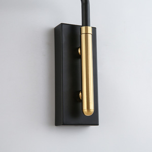 Modern Minimalist Adjustable Wall <b>Lamp</b> <b>Black</b> <b>Gold</b> Swing Arm Reading Light Nordic Style Bedside Sconce - Product Image 4