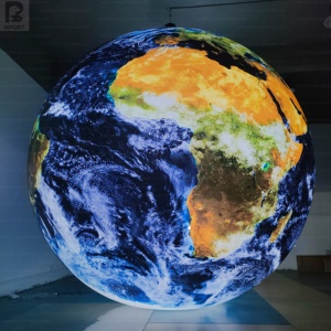 Globe terrestre géant gonflable en PVC de 2m, 3m, 4m, hermétique, avec logo personnalisé, grand globe terrestre gonflable avec éclairage LED - Product Image 2