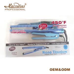 <span class=keywords><strong>Plancha</strong></span> <span class=keywords><strong>de</strong></span> pelo <span class=keywords><strong>de</strong></span> hierro plano <span class=keywords><strong>de</strong></span> titanio profesional Hairwins <span class=keywords><strong>450</strong></span> <span class=keywords><strong>grados</strong></span> calentador PTC <span class=keywords><strong>de</strong></span> alta temperatura eléctrico hogar RV Hotel - Product Image 3