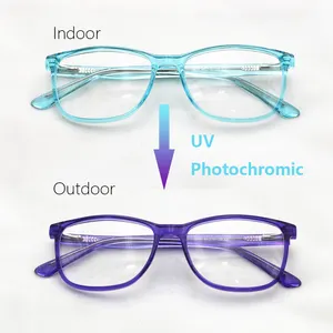 Innovative products 2020 Trending Transition eyewear Dioptric Color Switch Acetate glasses frames
