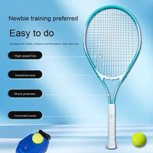 Thiết kế thẩm mỹ cao huấn luyện viên quần vợt mới bắt đầu thiết lập vợt nhẹ với công cụ tự thực hành và lưới nylon thẩm mỹ cao - Product Image 3