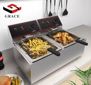 Attrezzatura da Cucina Commerciale Combinazione Fornello a Gas Griglia Piastra e Friggitrice per Uso in Ristoranti e Hotel da Tavolo - Product Image 5