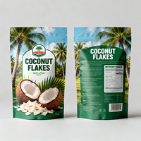 Kemasan Makanan Anti Bau dengan Logo Custom, Kantong Mylar untuk Keripik Kelapa, Snack Kelapa, Pouch Ziplock Berdiri