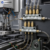Manifold Pengukur Pelumas Sambungan Cepat 2 hingga 10 Outlet untuk Distribusi Oli/Grease Mesin CNC