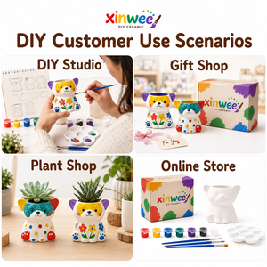 Kit de démarrage de jardinage pour enfants : Pot de fleurs en céramique DIY en forme d'animal, ensemble de peinture pour <span class=keywords><strong>plantes</strong></span> succulentes, activité créative de culture de <span class=keywords><strong>plantes</strong></span> conviviale pour débutants - Product Image 2