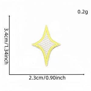 Patchs thermocollants brodés motif dessin animé, exquis, petits, multicolores, étoiles et diamants pour la décoration de vêtements et sacs - Product Image 4