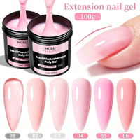 Vernis à ongles liquide acrylique 100g en gros avec étiquette personnalisée, 18 couleurs, gel UV de construction pour extension d'ongles
