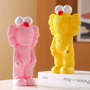 En stock : <span class=keywords><strong>Figurine</strong></span> Street <span class=keywords><strong>KAW</strong></span> en vinyle, tirelire DIY, poupée à colorier blanche faite à la main, jouet, statues en résine tendance - Product Image 1