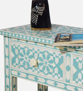 Table console moderne en os incrusté pour salon, chambre, école - Meuble de rangement écologique au meilleur prix - Product Image 4