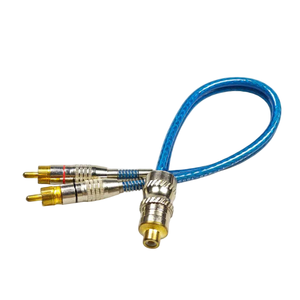 สาย RCA 2 หัวต่อชาย ต่อ 2 หัวต่อชาย สายต่อขยายเสียงสเตอริโอและวิดีโอ แบบถัก ป้องกันสัญญาณรบกวน สำหรับเครื่องเสียงรถยนต์ สาย RCA สำหรับเครื่องขยายเสียง OEM - Product Image 5