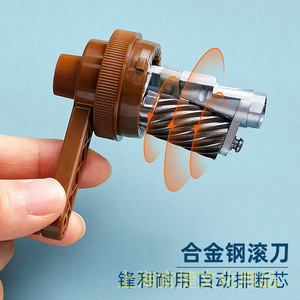 Deli Pencil Sharpener Manual Hand Crank Wooden Design For Students School Use - Product Image 5