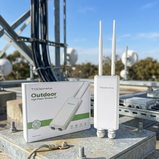 Wireless Outdoor AP 2*External 5dBi Omnidirectional Antenna 300Mbps IP66 Manufacturer WiFi Access Point