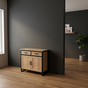 Juego de Muebles Plegables de Estilo Industrial para Barbería y Salón de Belleza, Suministros Comerciales de Madera para Centros Comerciales, Hoteles y Barberías Urbanas - Product Image 3