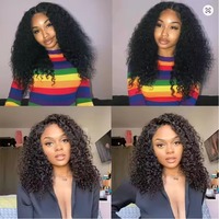 Extensions de cheveux humains bouclés au crochet, pré-bouclées, style Pixie, avec nœuds miracle et effet plumeux