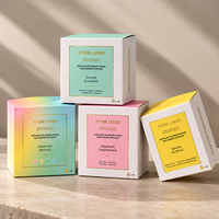 Boîte d'emballage cosmétique de luxe personnalisée avec impression dorée, boîte en carton pour sérum, capsules et crème