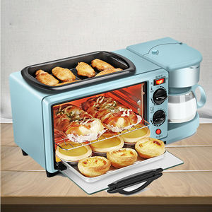 Grill rôtissoire électrique 3 en 1, ustensiles de cuisine, Machine multifonction pour petit déjeuner, Center rétro, famille, four en acier inoxydable - Product Image 5