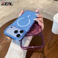 Coque de téléphone magnétique IDEAL Factory en PC ultra-transparente avec recharge sans fil et couverture intégrale pour iPhone 18 17 16 15 Pro Max, anti-jaunissement