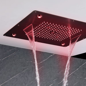 Bốn Chức Năng Đầu Vòi Hoa Sen Mưa Có Đèn LED Âm Nhạc Bộ Vòi Hoa Sen Màu Đen Mờ Gắn Trần - Product Image 4