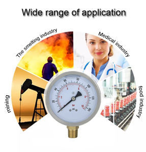 <span class=keywords><strong>1</strong></span>.<span class=keywords><strong>6</strong></span>% precisione 100mm comparatore manometro carburante riempito d'olio - Product Image 5