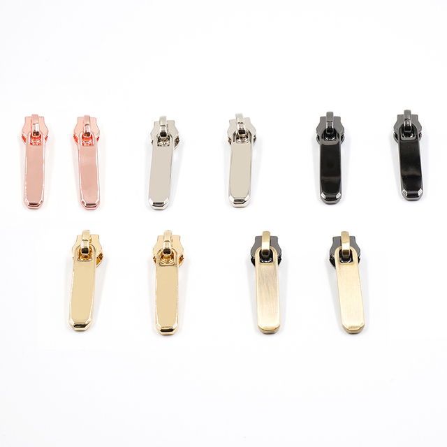 3# 5# No Logo Metal Zipper Puller and Slider for Purses Bags Backpack Handbags Clothing Shoes Furniture