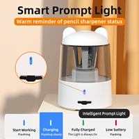 Taille-crayon électrique mignon rechargeable à un seul trou avec arrêt automatique, sûr pour les enfants, les artistes, les fournitures scolaires et de bureau