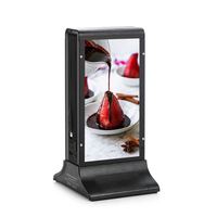 FYD-835SD Pantalla Táctil de Doble Cara de 7 Pulgadas, Máquina de Publicidad Digital de Escritorio con Batería