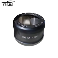Vente en gros d'usine - Pièces de rechange de frein robustes et durables - Tambour de frein arrière pour camion Hino/semi-remorque 43512-4100