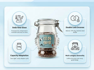 Nuevo Diseño de Envase de Vidrio con Forma de Tambor Conga de 420 ml con Tapa de Cierre Hermético para 100 g de Café Instantáneo Liofilizado - Product Image 3