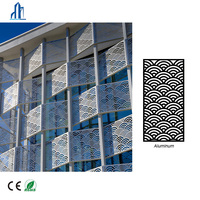 Revêtement mural décoratif au design moderne, panneau de façade en aluminium découpé au laser, écran pare-soleil perforé