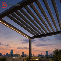 Pergola rétractable en aluminium, directement de l'usine, avec système de toit motorisé pour terrasse, projets commerciaux et extérieurs