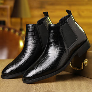 Chaussures hautes de style britannique pour hommes, pour tenues de soirée, bottes Chelsea, bottes Chukka pour hommes - Product Image 2