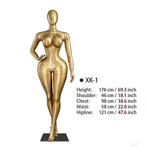 Mannequin de présentation de corps entier pour femme, taille plus, en plastique moderne, bon marché, en gros, femme aux formes généreuses - Product Image 4