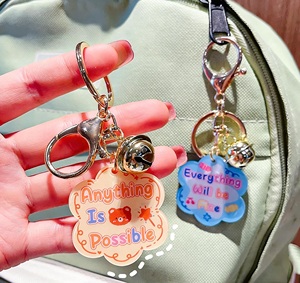 20 styles de porte-clés en acrylique double face avec mots inspirants, pendentif citation de motivation en anglais, breloque de sac à dos style Ins, meilleur cadeau - Product Image 2