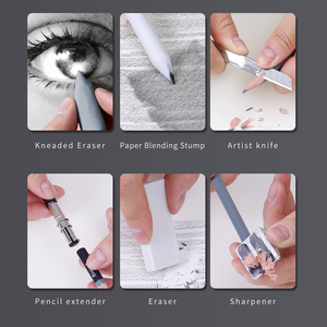 Giorgione 81 Stuks Tekening Potlood Set Professionele Kunst Set Schetsen Potloden Houtskool Grafiet Kits Met Accessoires - Product Image 6