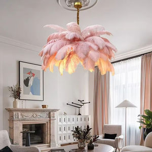Ragazza nordica di struzzo in piuma di arte salotto <span class=keywords><strong>lampadario</strong></span> camera da letto lampada a sospensione per interni <span class=keywords><strong>lampadario</strong></span> decorazione per la casa lampade a soffitto - Product Image 2