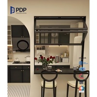 Ventana Plegable Vertical de Aluminio Térmico de Alta Calidad PDP con Marco Delgado y Mosquitera de Acero Inoxidable para Cocina y Uso Exterior