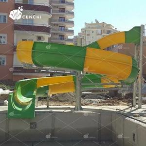 Cenchi intérieur extérieur aqua aire de jeux hôtel <span class=keywords><strong>spa</strong></span> station commerciale 2.3m piscine toboggans en spirale en fibre de verre natation privée - Product Image 5