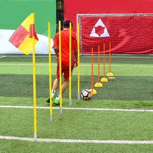 Kit de signalisation pour arbitre de football, d'arbitre de ligne et de sport international, avec drapeaux jaunes en forme de poteau pour le sport sur piste et terrain, et barrières de signalisation personnalisées - Product Image 6