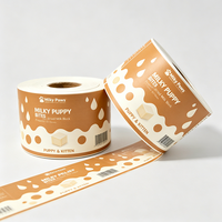 Étiquettes autocollantes personnalisées pour aliments et fournitures pour animaux de compagnie, imprimées sur mesure par l'usine professionnelle Jinyu