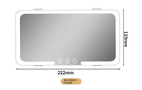 Nouvelle Arrivée Miroir de Maquillage LED Lumineux pour Pare-Soleil de Voiture Rechargeable, Miroir de Beauté pour Passager