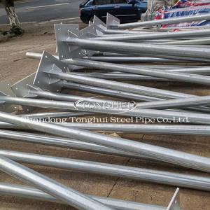 Poste de farola 3M 4m 5M 6m Poste de farola de carretera Poste de iluminación de jardín Poste de farola solar galvanizado de acero - Product Image 5