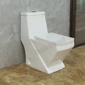 中东经典锐利设计厕所梳妆台冲洗一体式陶瓷马桶马桶