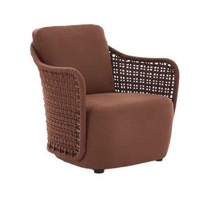 Chaise de jardin en rotin d'extérieur, structure en alliage d'aluminium, rembourrage en mousse, durable, pour villa, balcon, jardin - Product Image 3