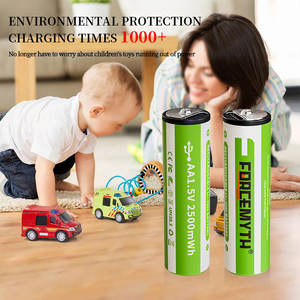 लोगो ब्रांड अनुकूलित टाइप-सी पोर्ट रिचार्जेबल एए बैटरी 1.5v <span class=keywords><strong>2</strong></span>/4 पैक पुनः प्रयोज्य लिथियम बैटरी - Product Image 6