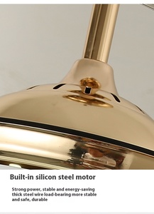 2024 Mô Hình Mới Nhựa 3-Tốc Độ Yên Tĩnh Quạt Điện Ánh Sáng Điều Khiển Từ Xa Phòng Ăn Khách Thiết Kế Hiện Đại Quang Phổ Đầy Đủ LED - Product Image 3