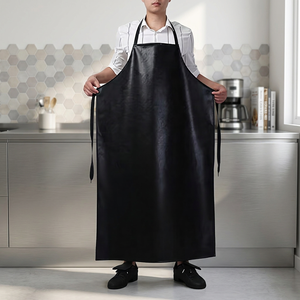 Grembiule con Maniche in Pelle 97x62cm Impermeabile Unisex per Uso in Cucina - Product Image 3