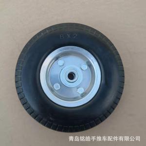 Industrial Caster Wheel 8 Inch Solid Rubber Bolt Hole Type Wear Resistant Firm Tread For Handcarts <b>Tool</b> <b>Carts</b> - Product Image 3