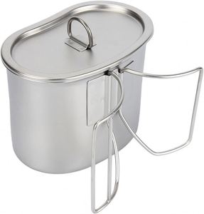 Free Sample 304 luxury Water <b>Cup</b> Outdoor <b>Camping</b> Cookware 700ML Marine Canteen <b>Cup</b> with Holder - Product Image 5
